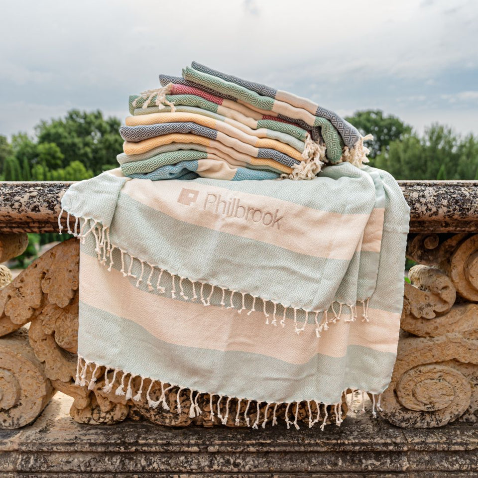Philbrook Embroidered Turkish Towel