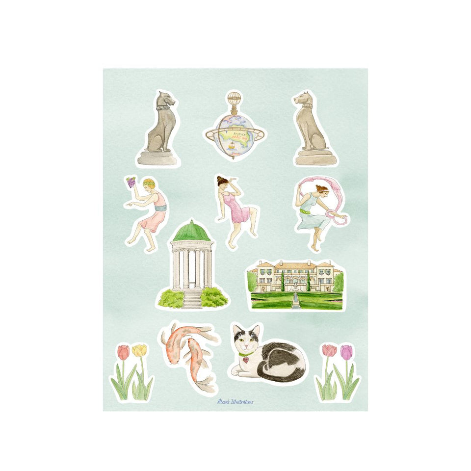 Philbrook Exclusive 12-pc. Vinyl Sticker Sheet with Artwork by Alexa's Illustrations