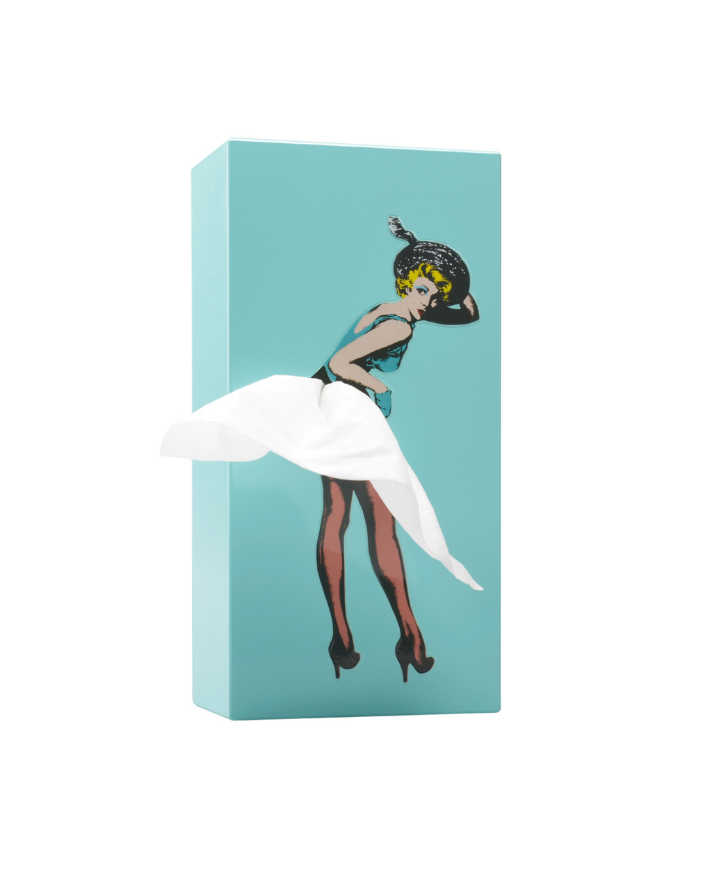 Flying Skirt Tissue Box Cover – Retro Draw-Out Design, Plastic, For Bedroom, Living Room, Office (Color D) - View #8