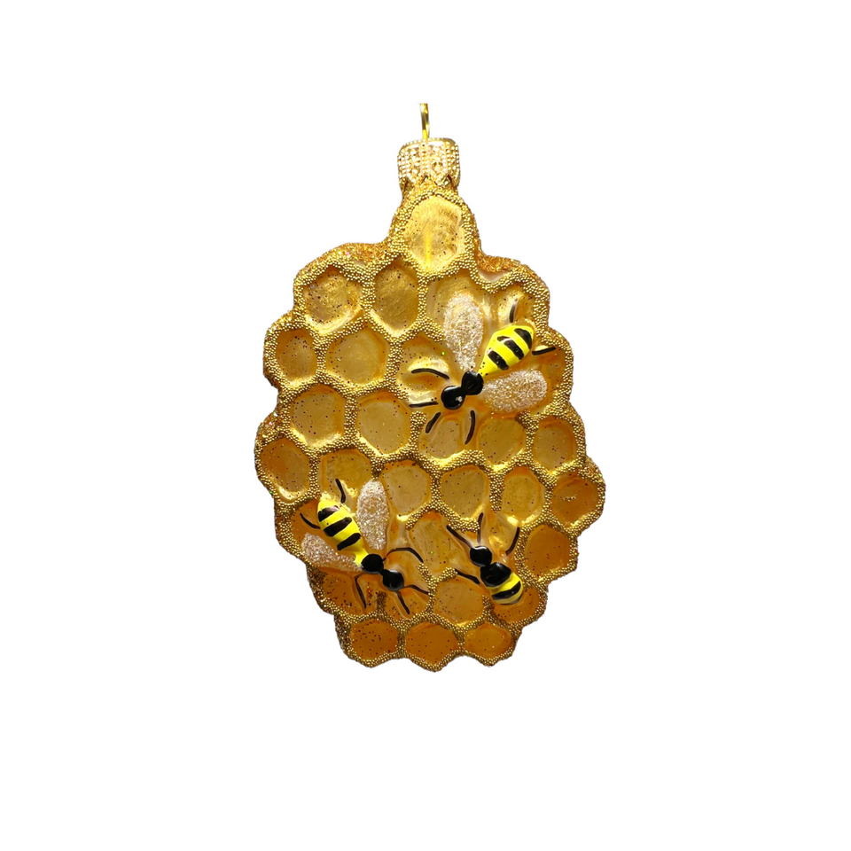 Sparkling Glass Honeycomb Ornament