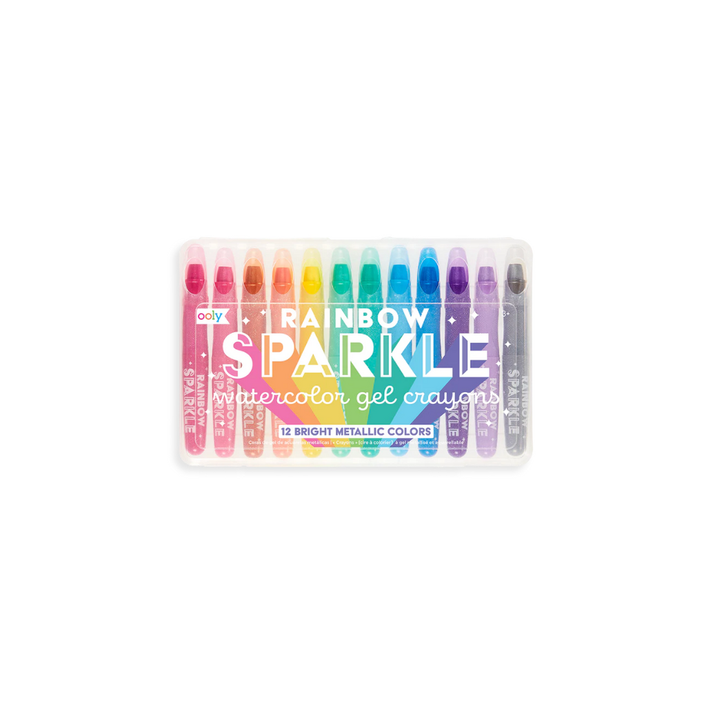 Rainbow Sparkle Watercolor Gel Crayons 12-pc.