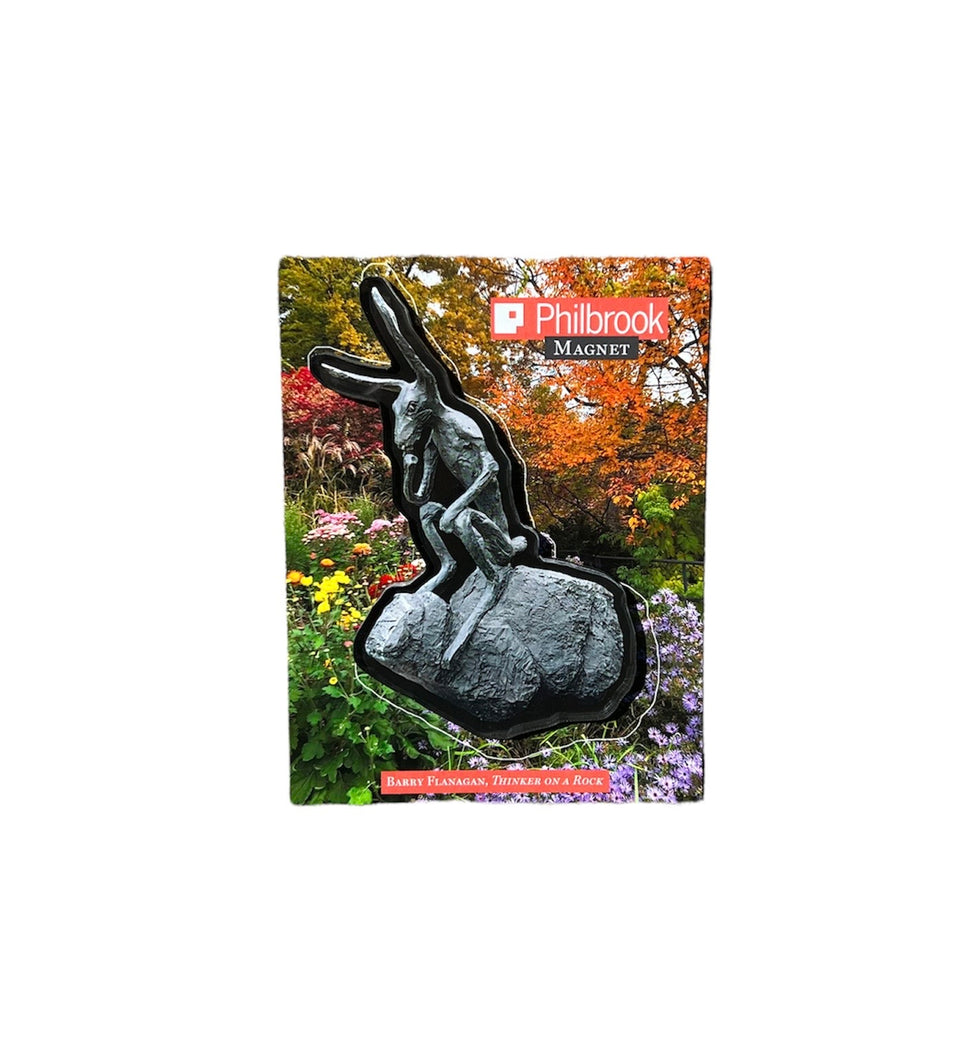 Thinker On A Rock Rabbit Magnet