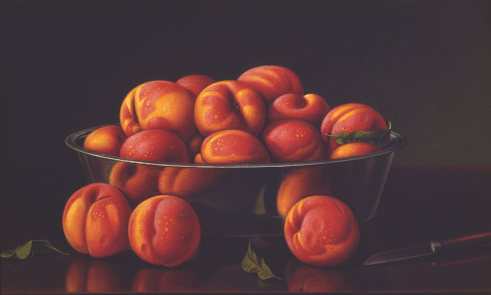 Peaches in a Silver Bowl by Levi Wells Prentice Print