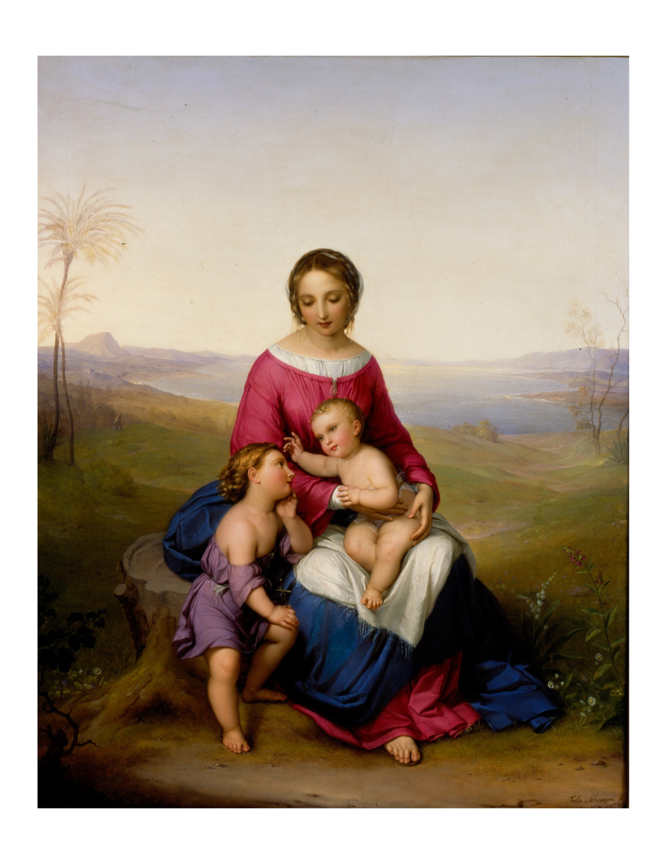 Madonna and Child with the Young Saint John by Felice Schiavoni Print