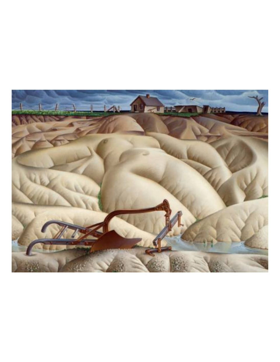Erosion No. 2 - Mother Earth Laid Bare by Alexandre Hogue Magnet