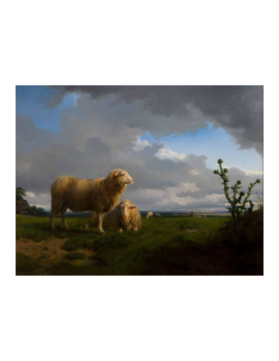 Meadow and Sheep by Rosa Bonheur Print