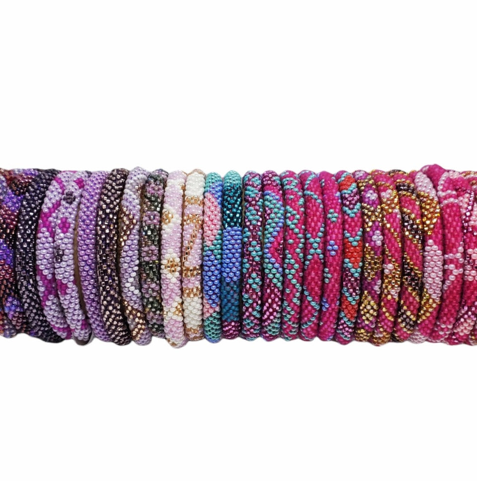 Boho Style Colorful Faux Crystal Beads Beaded Bracelet Set - Temu