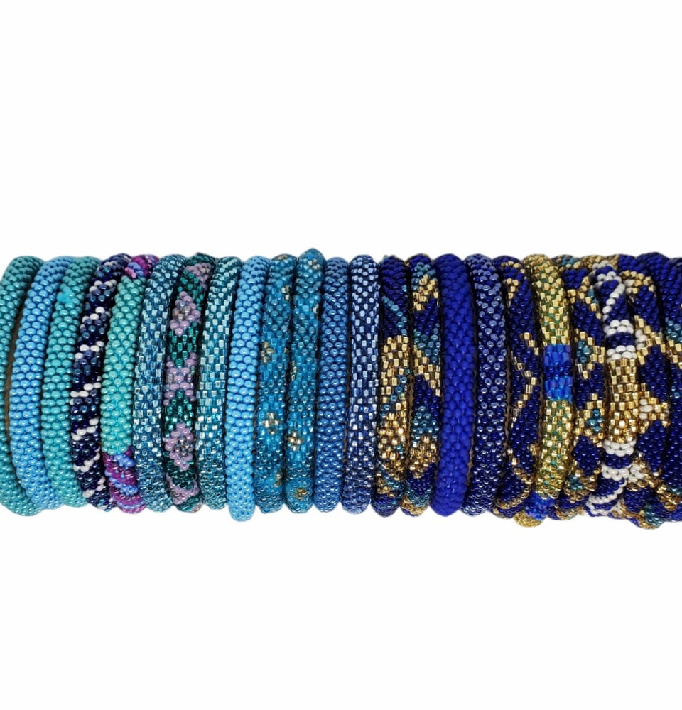 Beautiful 100 Glass Bead Bracelet Handmade in Nepal Roll Gift Wholesale |  eBay