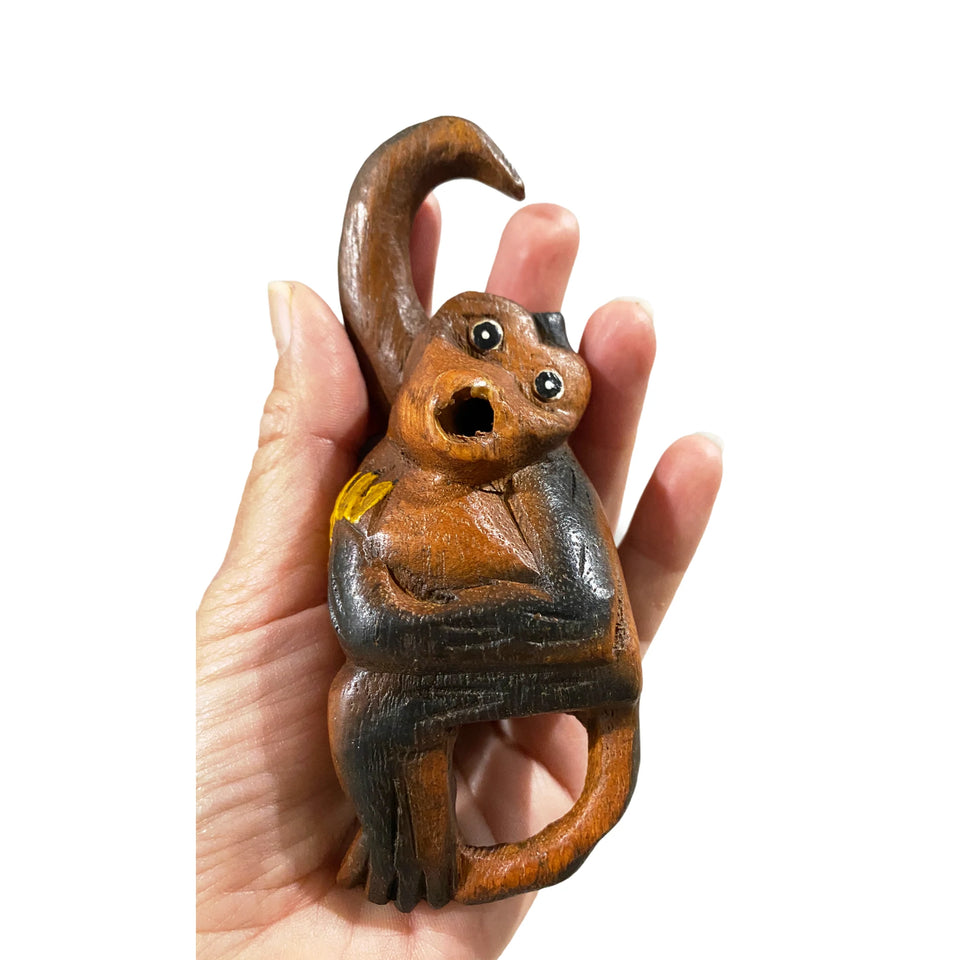 Wooden Monkey Whistle Musical Percussion Instrument